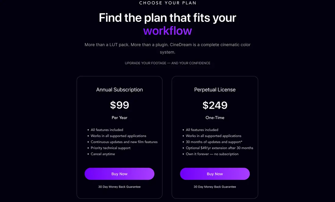 CineDream, Pricing