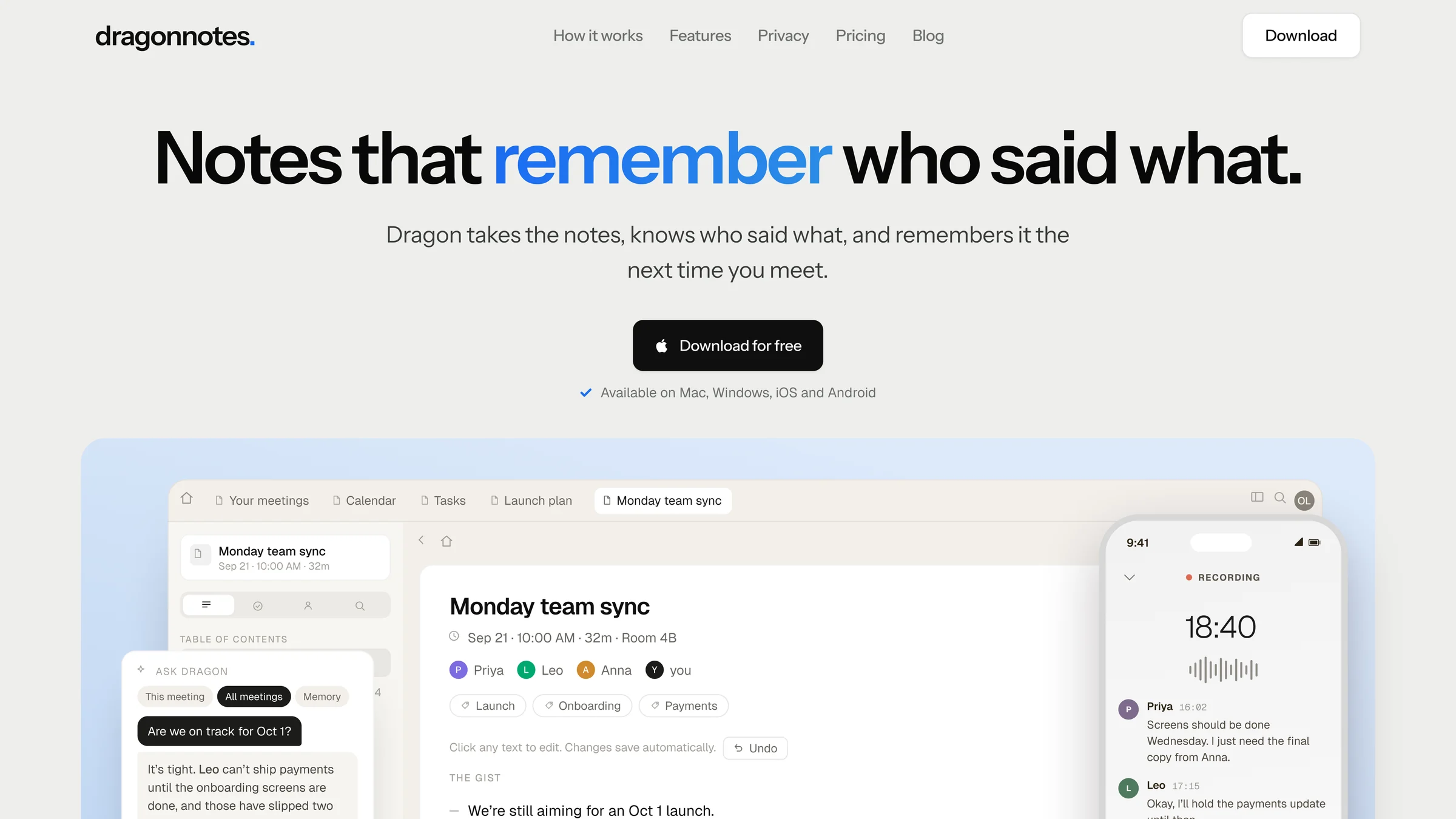 Dragon Notes homepage
