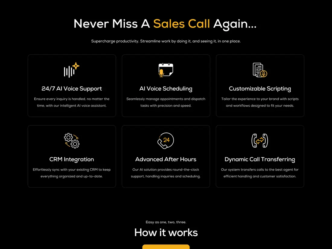 Free 2 Grow, Never miss a sales call