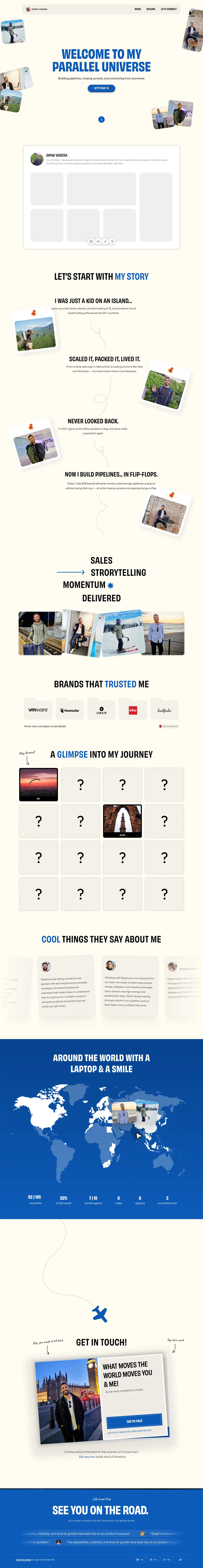 The full Full Time Backpacker homepage
