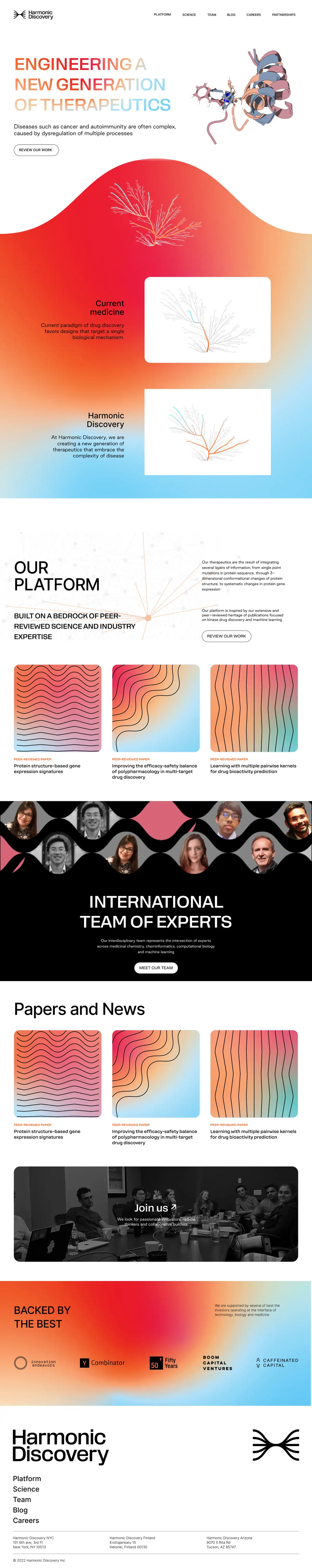 The full Harmonic Discovery homepage