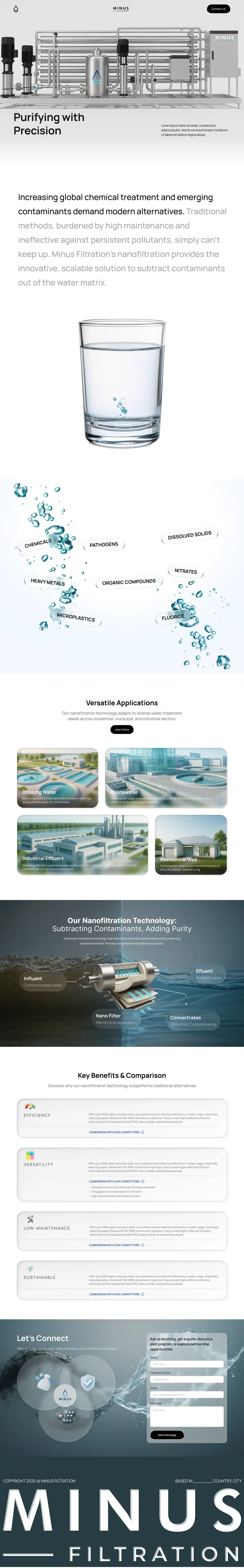 The full Minus Filtration homepage