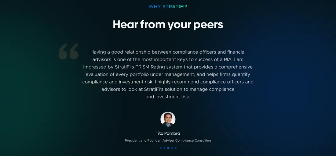 StratiFi, Hear from your peers